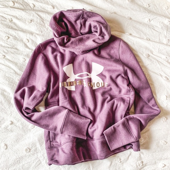 Under Armour Sweaters - under armour purple fleece funnel neck sweater